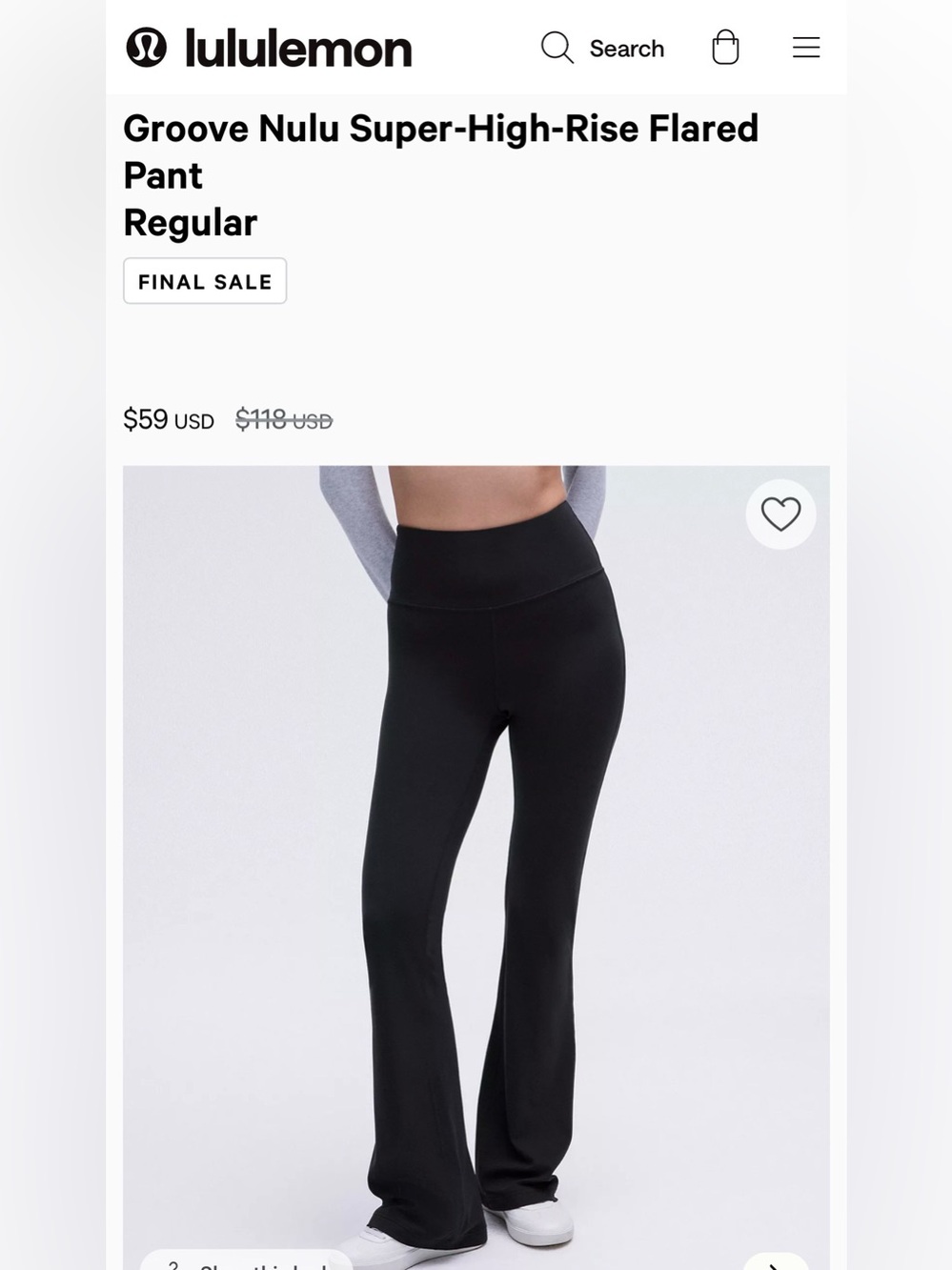 Lululemon Groove Nulu Super-High-Rise Flared Pant
Regular - Size 8